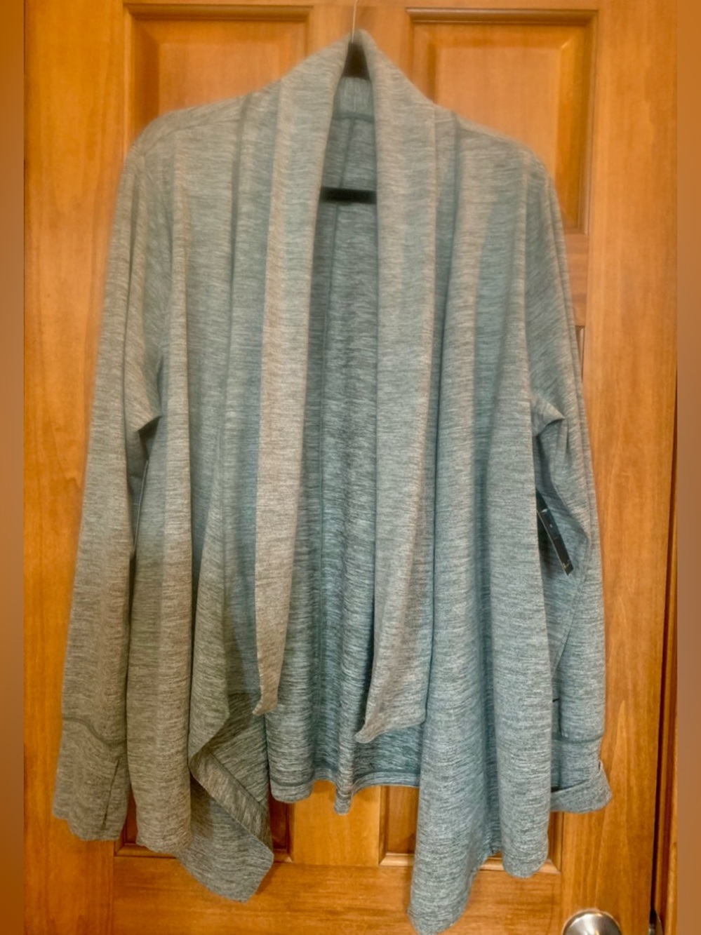 Women's Nike Dri-Fit Yoga Cardigan Heathered Green Long Sleeve size 1X NWT